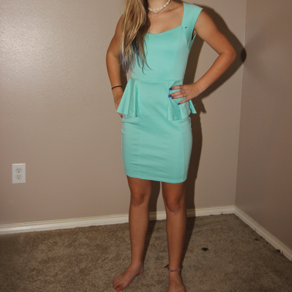 Cute Green/Teal Party Dress